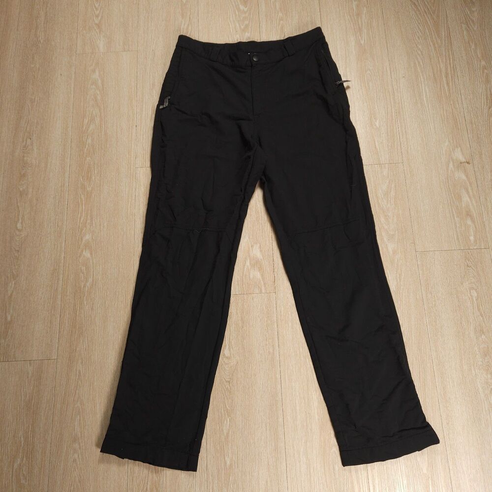 Black Ibex wool blend softshell pants Womens Size 12 ((high mileage))